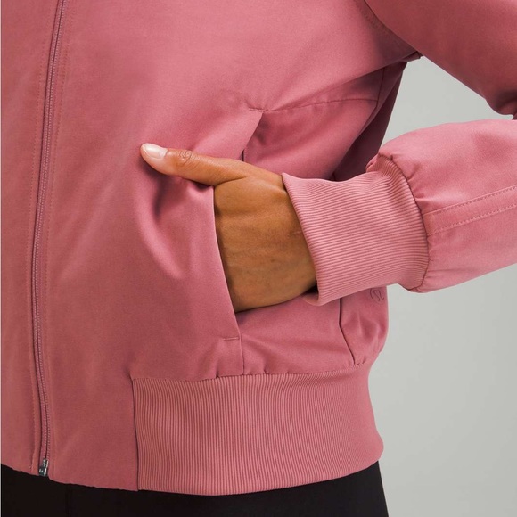 NWT Lululemon Non-Stop Cotton Bomber Jacket, Brier Rose - Picture 4 of 4